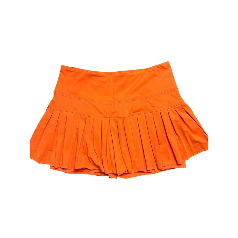 Orange Pleated Tennis Skort Size xl w/ pockes